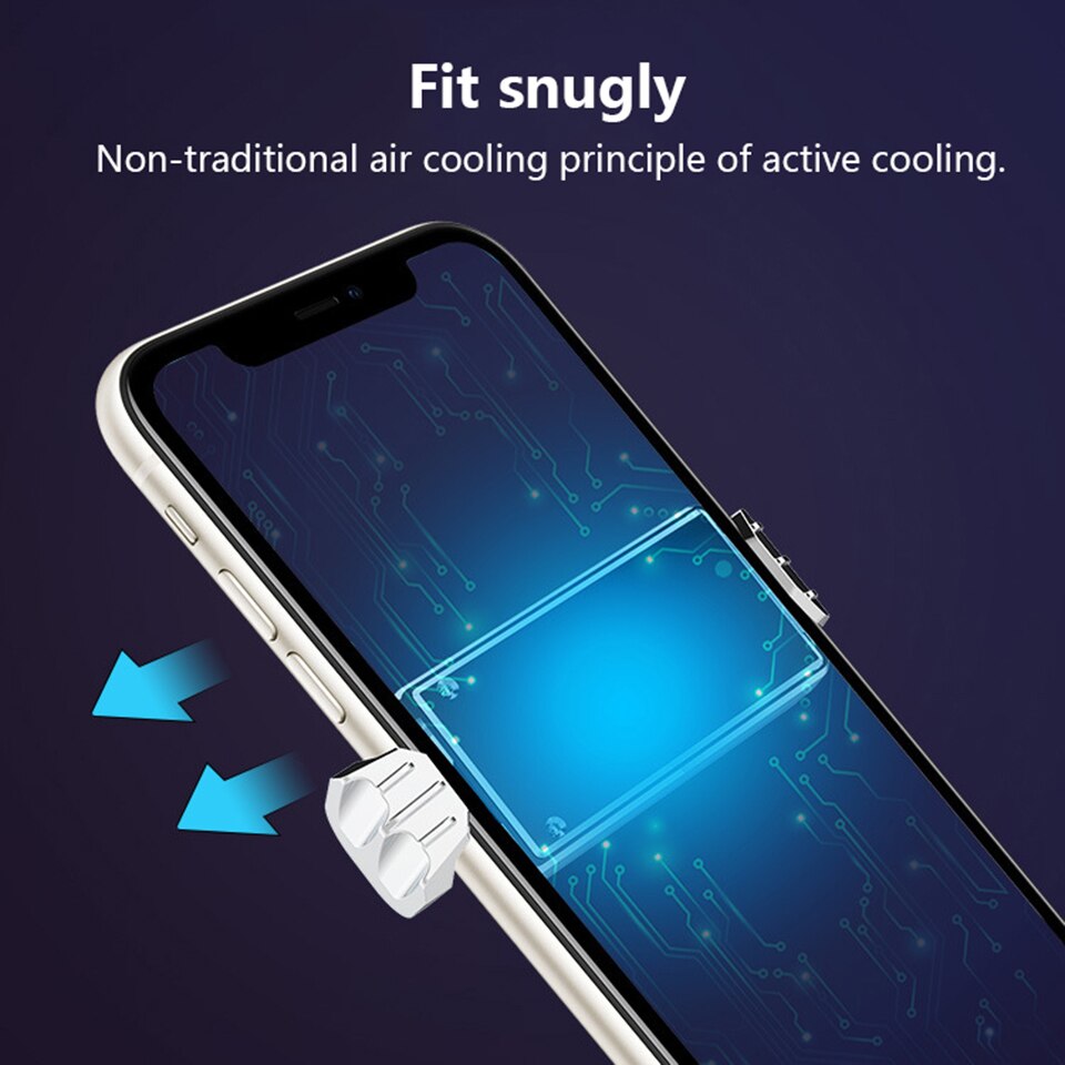 tragbare Handy Kühler für Gamer Telefon Lüfter für Xiaomi Mi 10 Schwarz shark 3 pro Telefon Kühler halter Cooling Pad