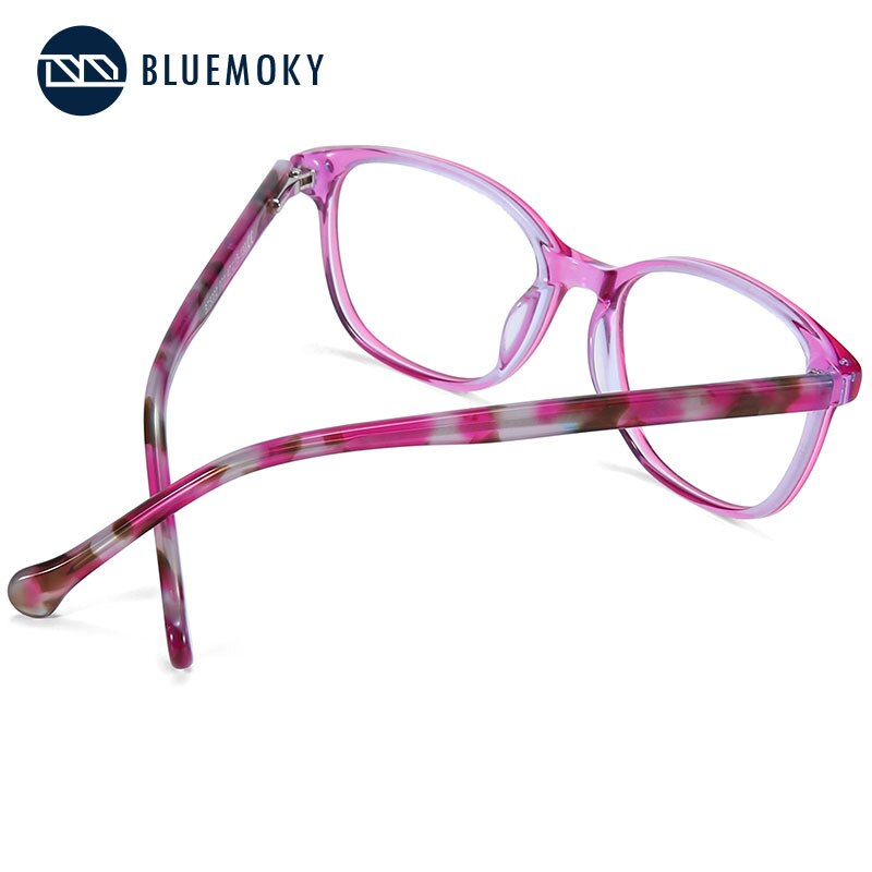 Bluemoky acetat glasögon barnbågar optisk närsynthet glasögonbågar glasögon tjejer genomskinliga söta glasögon barnmärke