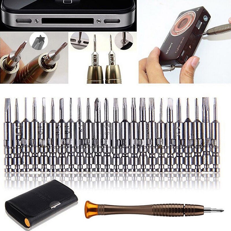 1 set 25 in 1 precisie torx schroevendraaier mobiele telefoon reparatie gereedschapset voor telefoon laptop schroevendraaierset