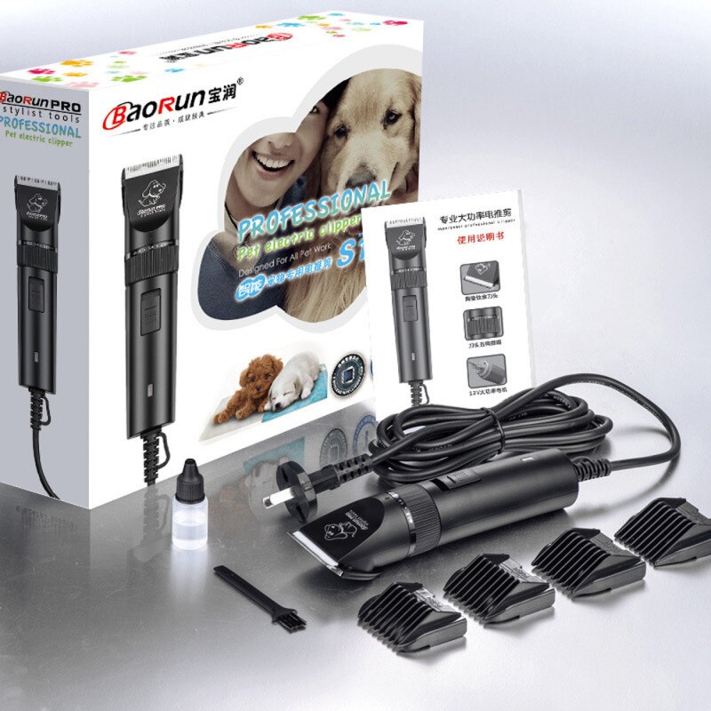 Baorun Dier Clipper Voor Hond Kat Cutter Trimmer Voor Honden Grooming Elektrische Haar Snijmachine Met Lange Draad