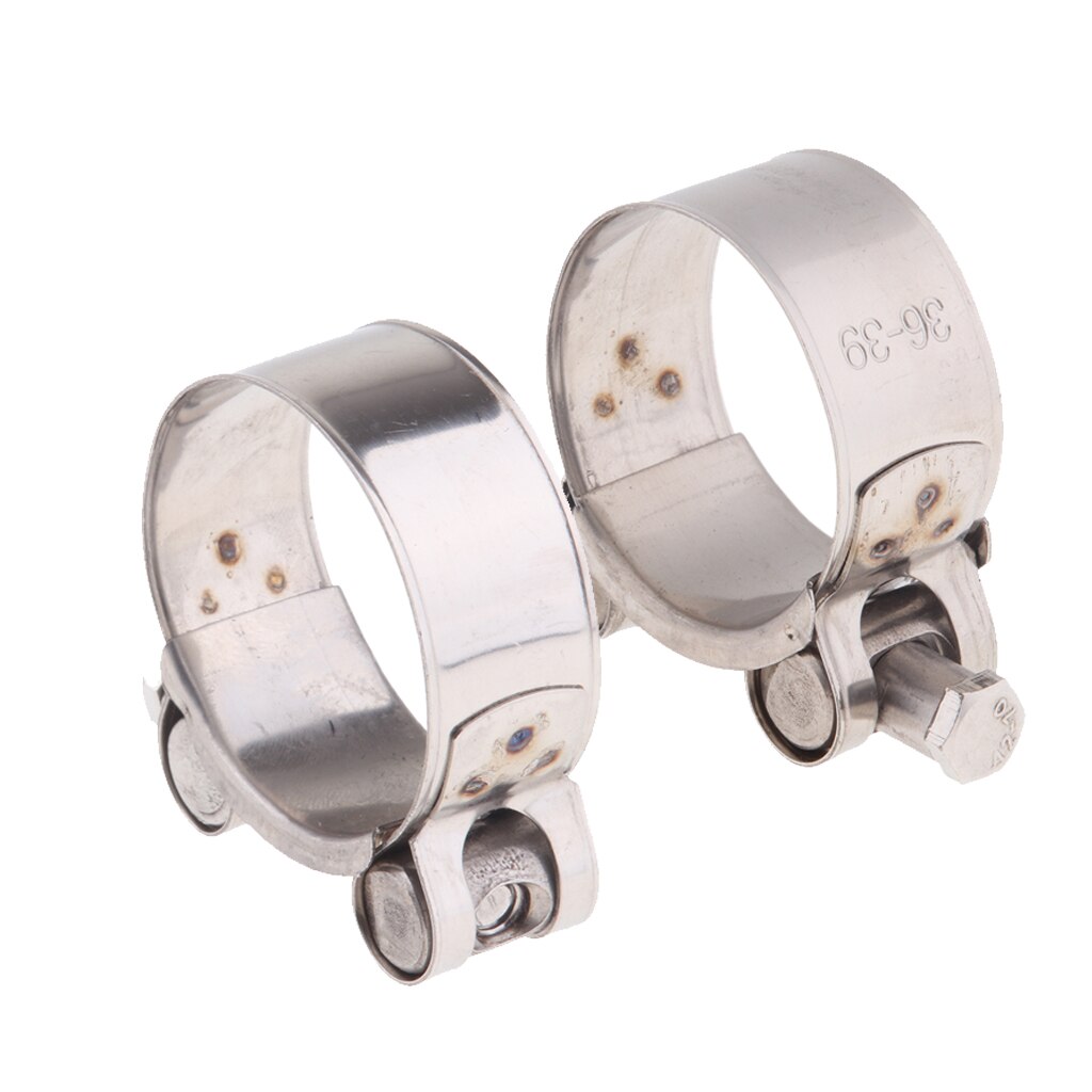 2pcs Motorcycle Exhaust Clamp / Clip / Bracket / Banjo 36-39mm, 40-43mm