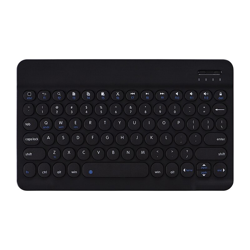 Clavier sans fil Bluetooth à bout rond, 2.4G, souris avec rétro-éclairage, pour iPad Air 3, Samsung, Huawei: black no backlit