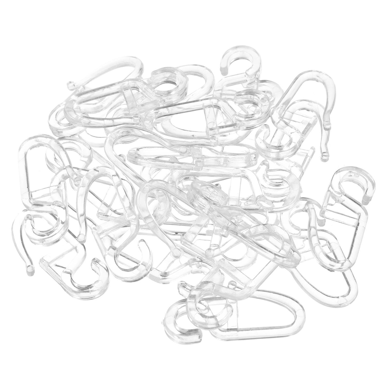 50 stk. gardinkroker for oppheng av gardiner, gardinstenger, høyfaste gardinhengere