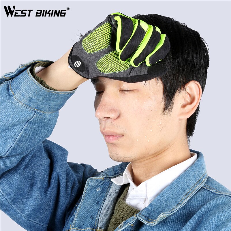 WEST BIKING Bicycle Glove Full Finger GEL Anti-Slip Touch Screen MTB Road Bike Men Women Outdoor Sport Breathable Cycling Gloves
