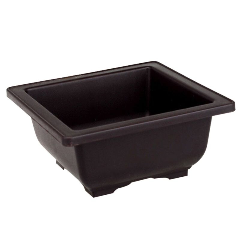 Plastic Retro Flower Pot Square Simple Succulent Planting Pot Rectangular Seedling Pot Flower Pots: UV1282E