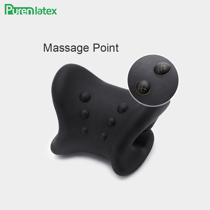 Purenlatex nakkemassage pude hukommelse skum ortopædisk pude stræk halshvirvel massage pletter pude frigør nakkesmerter