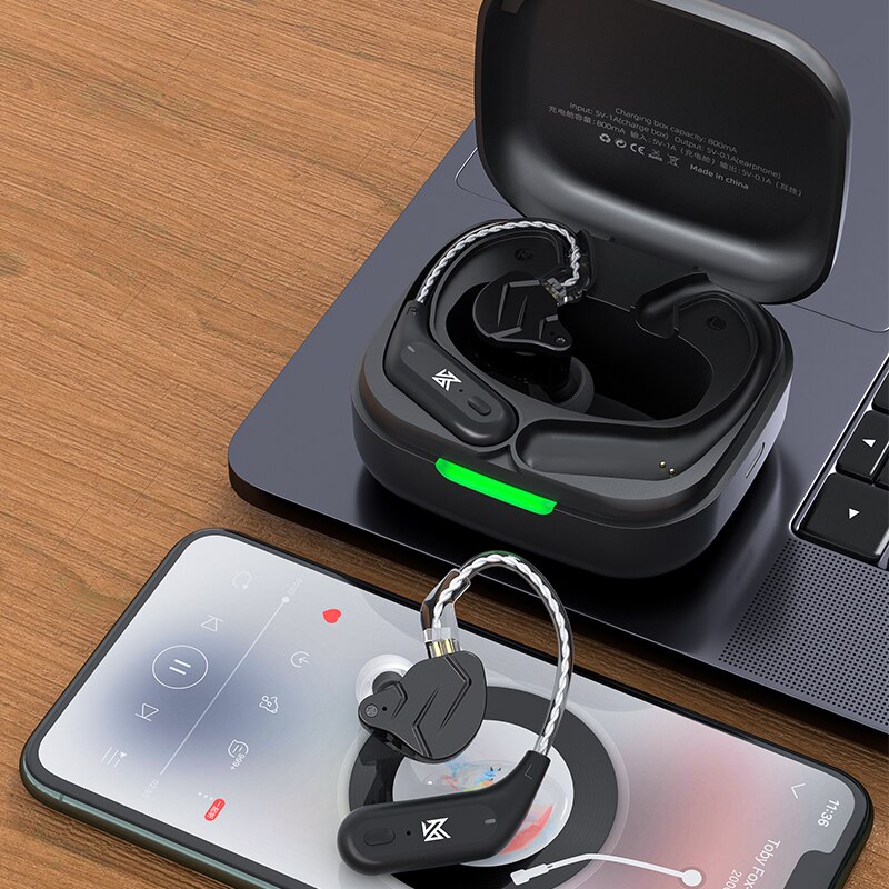 KZ AZ09 Bezprzewodowy kabel Bluetooth 5.2 do aktualizacji Bezprzewodowy zaczep na ucho HIFI z etui ładującym do słuchawek KZ TRN CCA Zestaw słuchawkowy ZAX ZSX