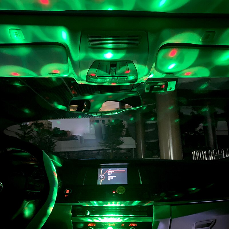 Proyector LED de bola de discoteca para niños, luces de con sonido activado para coche, club nocturno, decoración de habitación, de cumpleaños
