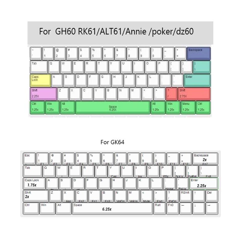 Ink Dye-Sublimation Keyboard Cute Keycaps PBT OEM Profile Keycap For GH60 GK61 73 key Keycaps