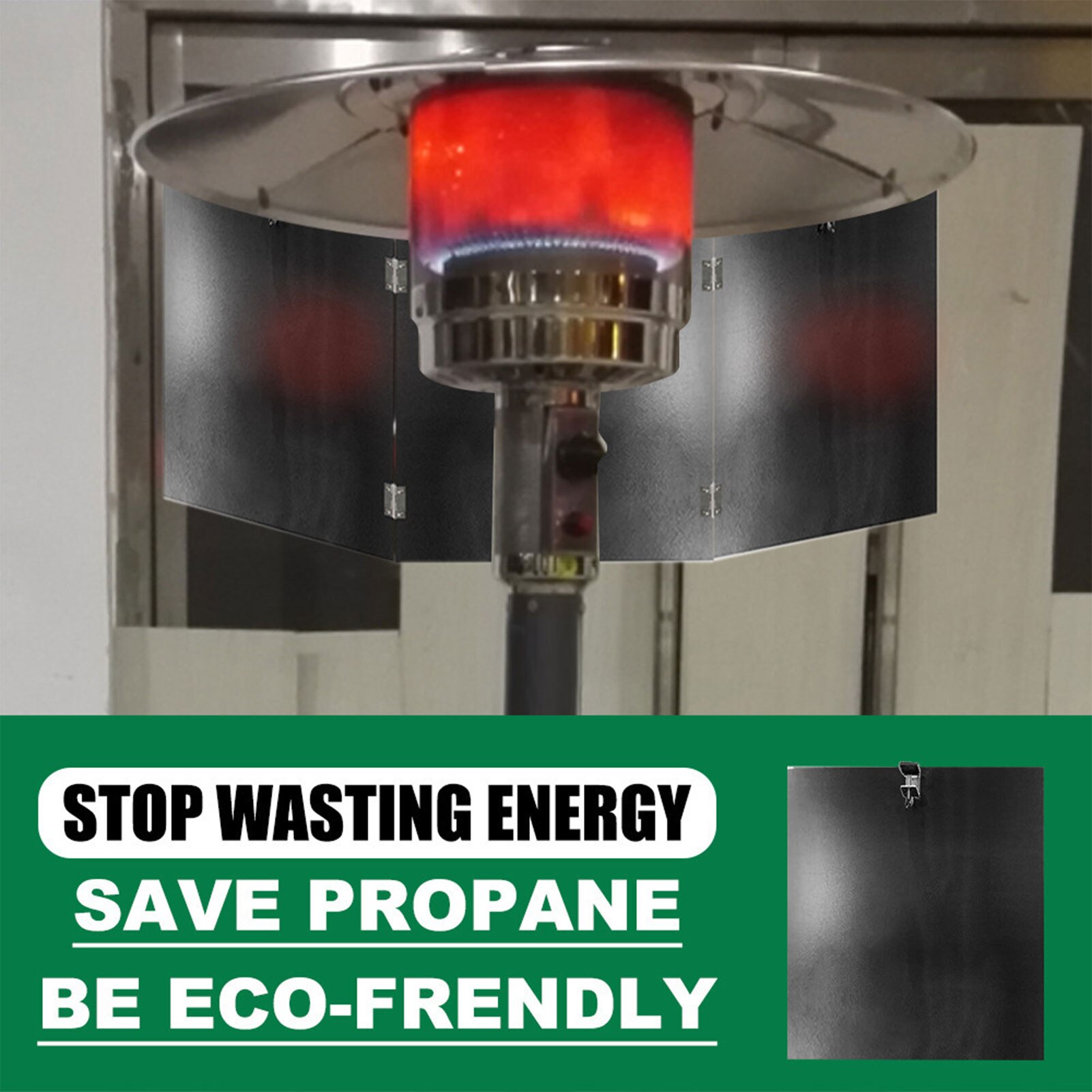 Heat Focusing Reflector Outdoor Courtyard Heater Deflector Reflector Directional Heat Energy Focusing Plate Outdoor Warmer