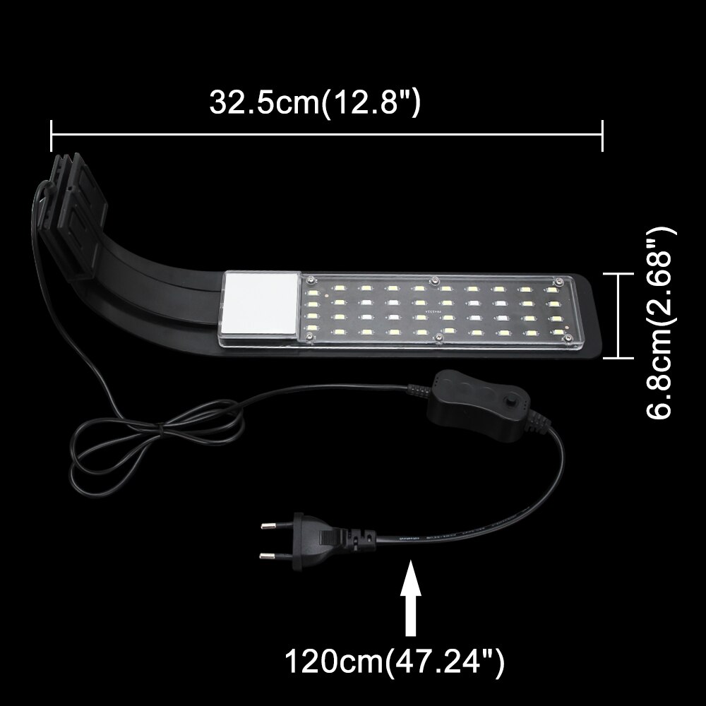 Senzeal Aquarium LED Beleuchtung Super Dünne X9 Clip-auf Aquarium Licht 15W 2000LM Hellsten Aquarium Lampe AU/EU/uns-stecker 110-240V
