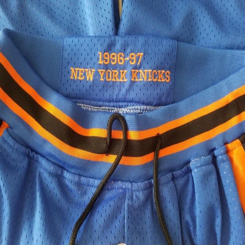 New York knties Men Just Don Retro classici in legno duro tasca ricamata NBA migliori pantaloncini da basket in mesh