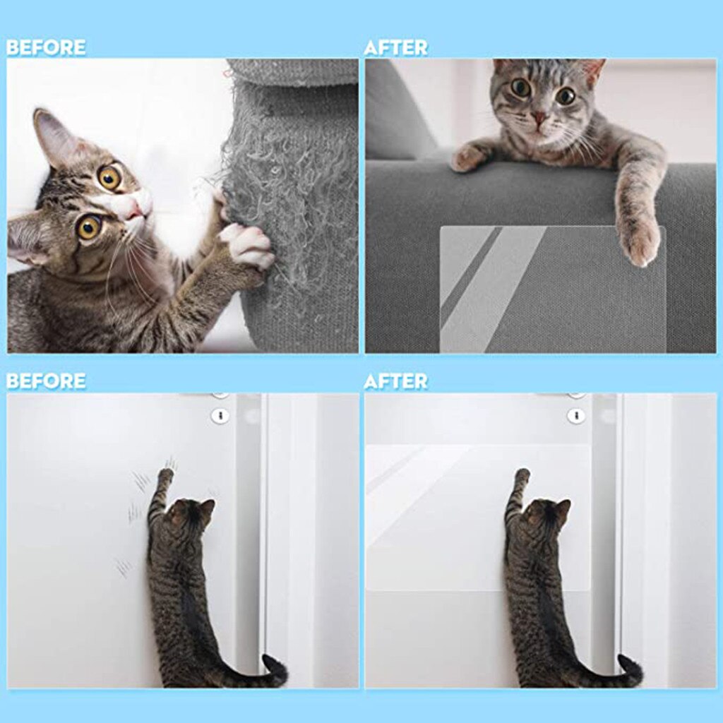 Rascador para gatos de 8 piezas, cinta doble antiarañazos, Protector de muebles, protección para sofá