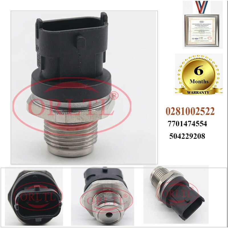 Capteur haute pression pour BOSCH, rampe commune, carburant, 0281002405 0281002475 0281002522 0281002534 0281002568 0281002652 0281002700: 0281002522