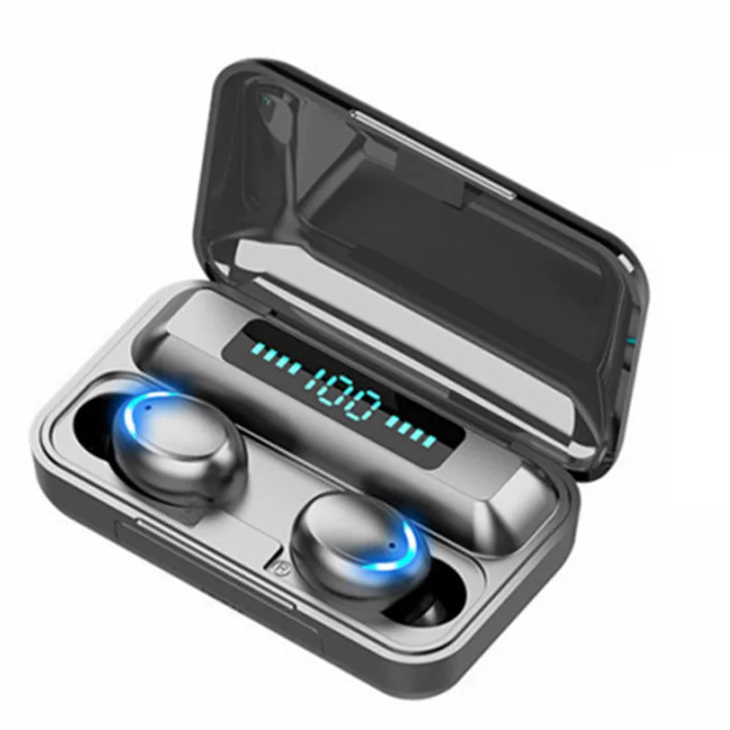 Écouteurs sans fil Bluetooth TWS F9, casque d'écoute, oreillettes de sport, stéréo Hifi, aides auditives avec micro, mains libres: Default Title