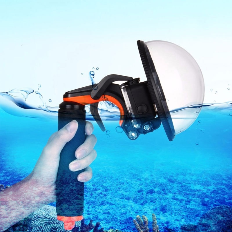 Puerto de cúpula impermeable para GoPro Hero7 6 5, carcasa negra impermeable, cubierta transparente, accesorios para Gopro 5 6 7