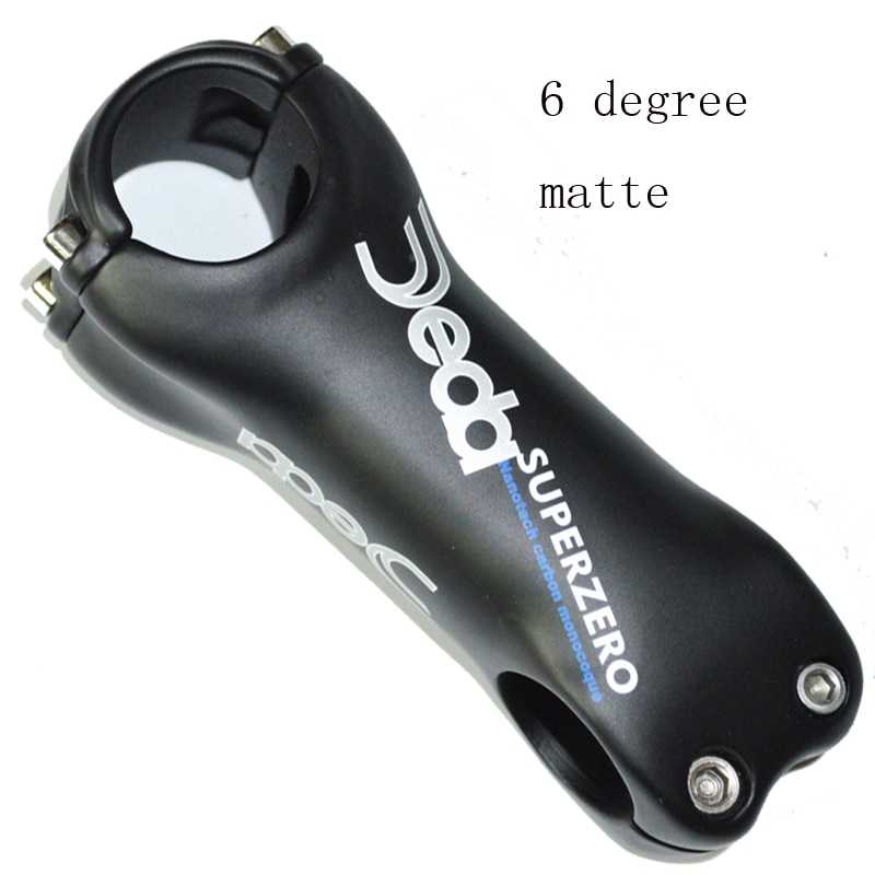 DEDA-tige de vélo de route en carbone, EDA, tige de vélo, diamètre de 31.8x70/80/90/100/110/120/130mm, mat à 6 à 17 degrés