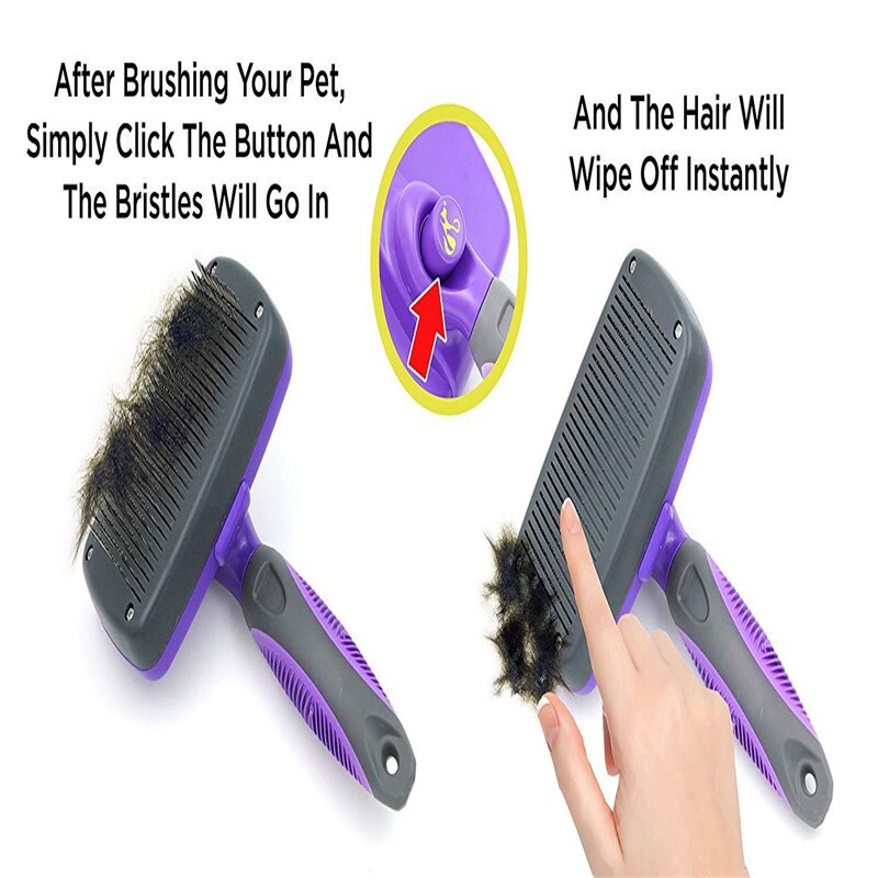Large Retractable Dog's Grooming Comb Plastic Hair Removal Knot-opening Comb for Dogs Pet Cleaning Puppy Supplies