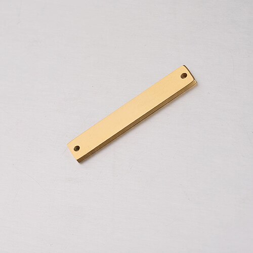 Fnixtar 20 Stks/partij 1.5*6*35Mm Spiegel Polish Rvs Rechthoek Stempelen Blanco Bar Charme Voor Diy sieraden Maken Ketting: gold color 1