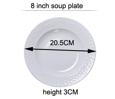 8 Inch, Bone China Diner Plate, Funny 3D Water Designe, Dinner Flatter Plate / Soup Plate / Deep Plate, Wedding Cake Dishes: 8 inch soup plate