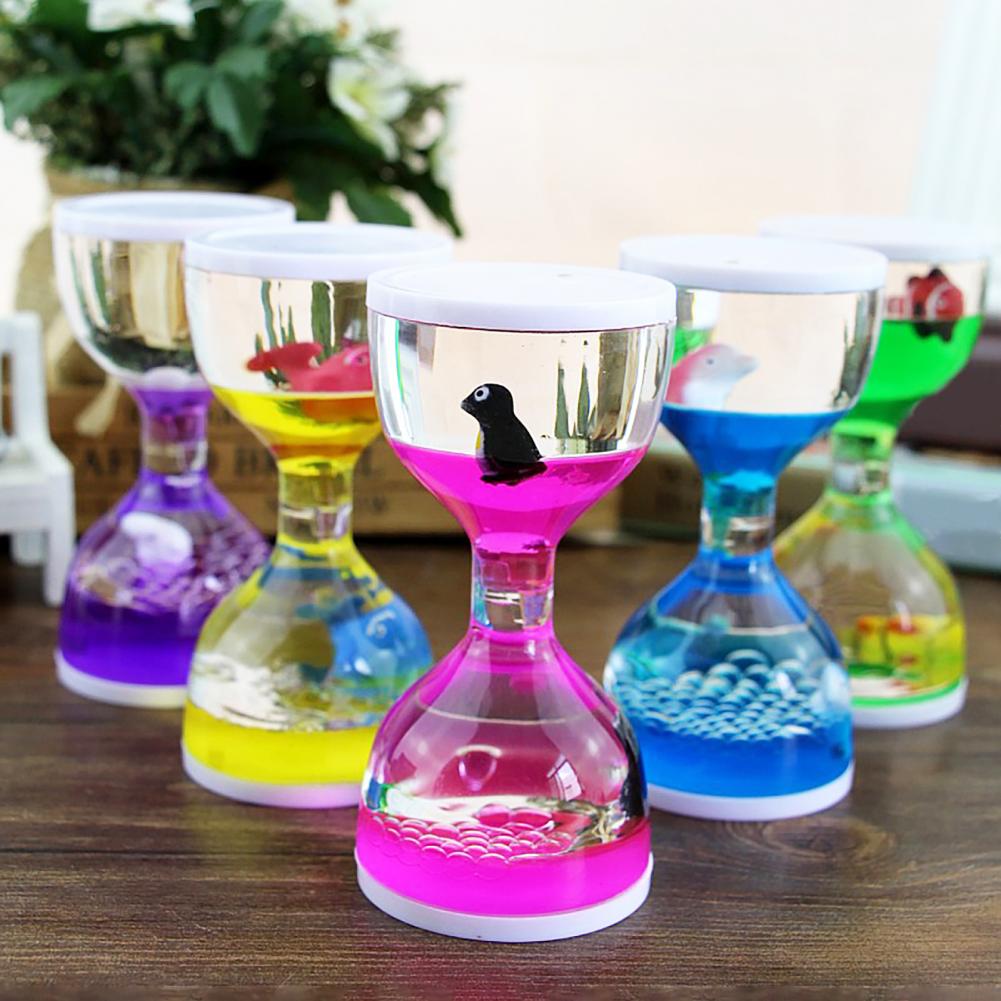 Reloj de arena líquido, temporizador de arena para aliviar el estrés, encantador y satisfactorio, temporizador de gota de aceite sensorial, reloj de arena de aceite, de Navidad, decoración del hogar