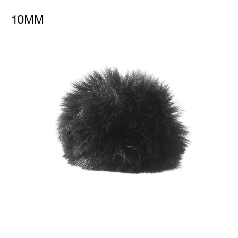1pc pele windscreen windshield muff vento para lapela microfone mic lavalier k6i6: black 10mm