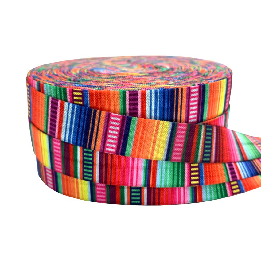 16mm Chevron Dot Arrow Car Paw Print Animal Fold over Elastic Band Sewing Tape Handmade Crafts Accessories DIY Baby Headband: P1120