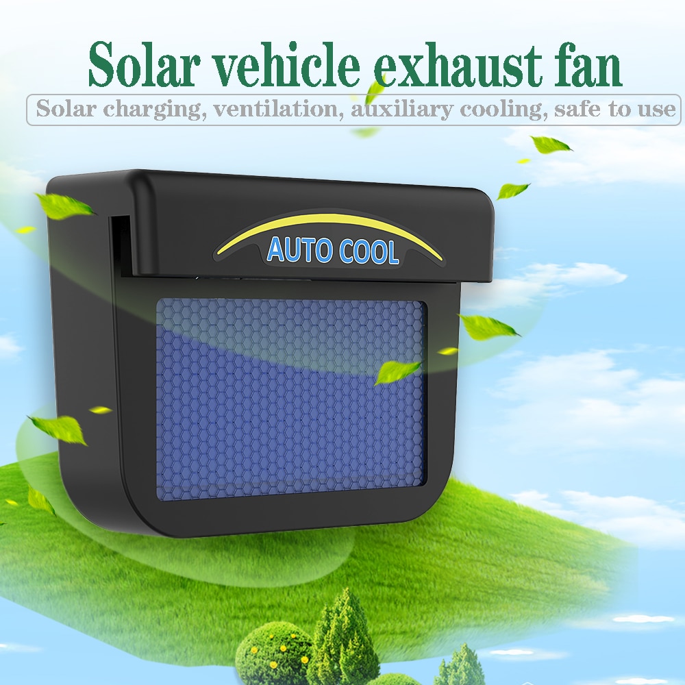 Solar Sun Power Car Auto Fan Air Vent Cool Cooler Ventilation System Radiator Exhaust Heat Fan Car Window Cooling Fans