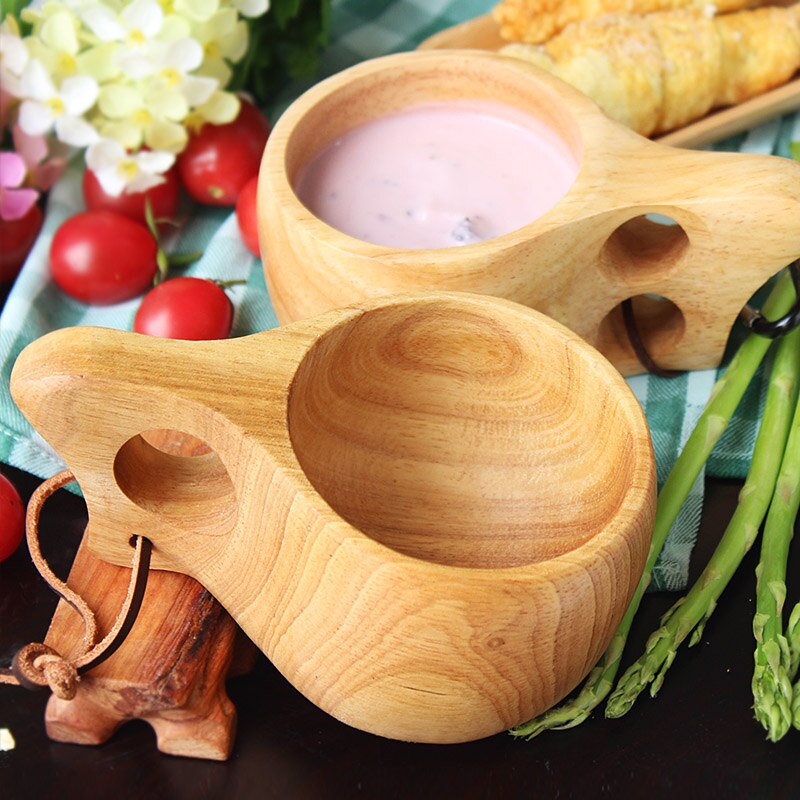 Portable hand-wood Environmental Milk 3D Beer Bottle outdoor travel Water glass wedding decoration