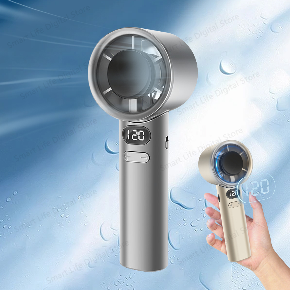 M11 Mini Portable Handheld Fan 120 Level Wind Speed Adjustable USB Rechargeable Bladeless Small Fan Student Travel Hand Fans
