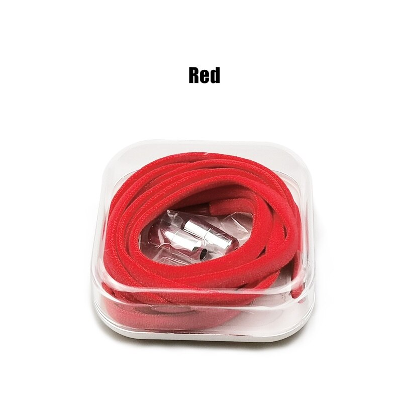 Boxed no tie snørebånd runde elastiske snørebånd til børn og voksne snørebånd til: Rød