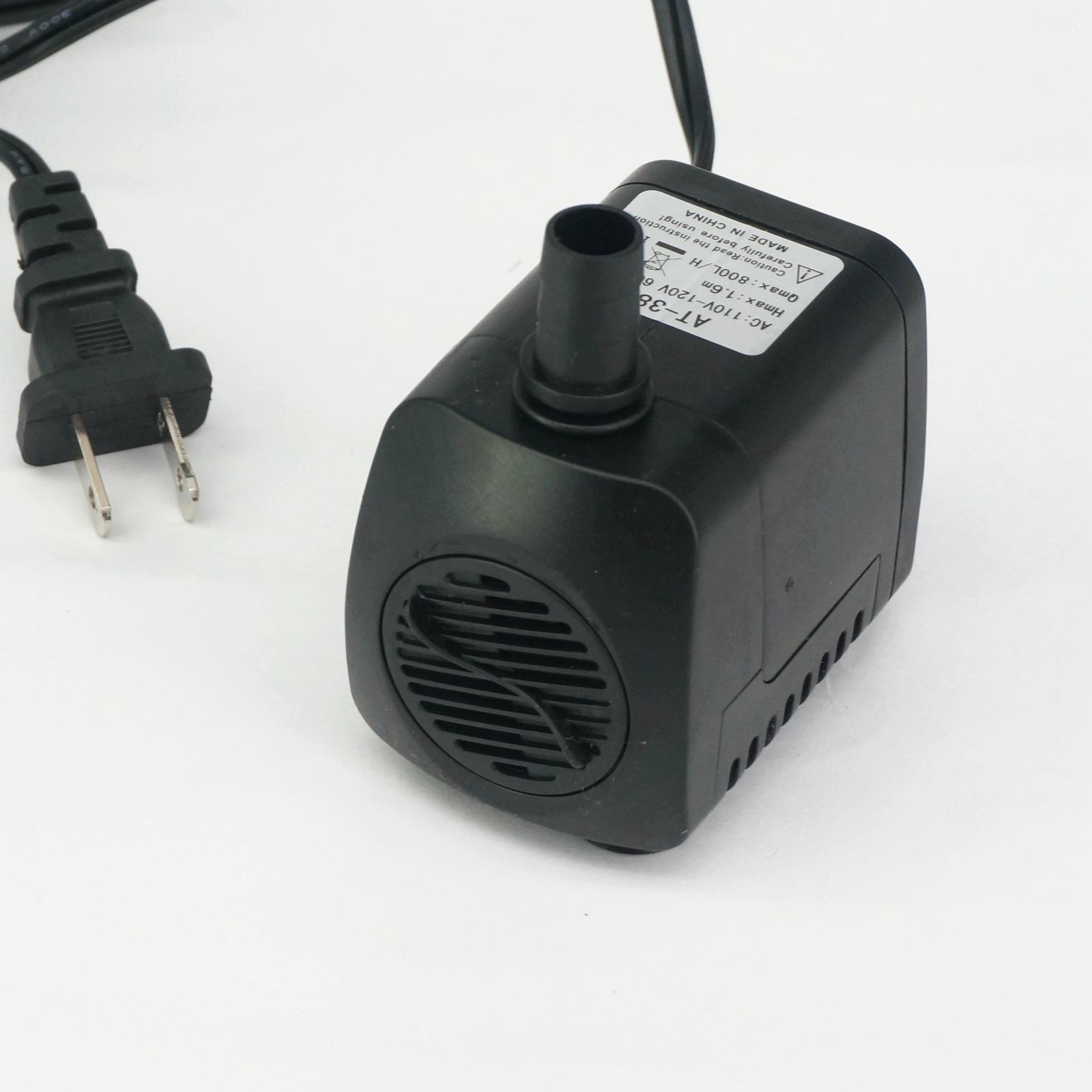 US Plug 110V AC 60Hz 15W 700L/H Electric Mini Submersible Pump With Brushless Motor For Aquarium Fish Tank
