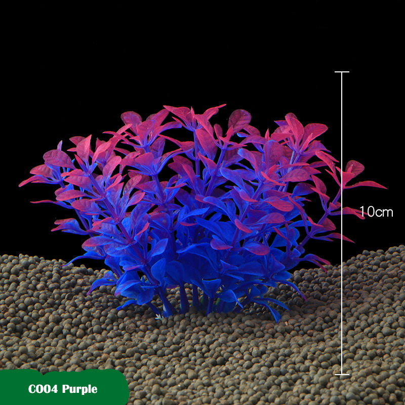 Z tworzywa sztucznego symulacja rośliny wodne ozdoby dekoracja akwarium akcesoria akwarium krajobrazu 1 sztuk: CO04 purpurowy