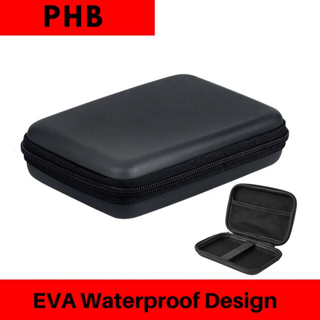 Boîtier de disque dur 2.5 Portable HDD Protection sac pour externe 2.5 pouces disque dur/écouteurs/U disque dur boîtier noir: C