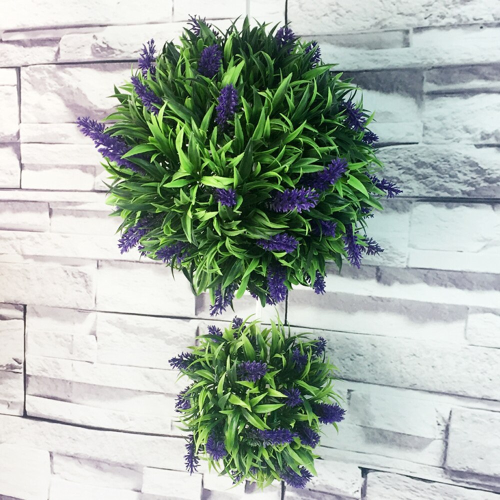 Keinotekoinen purppura laventeli kukkapallo roikkuu topiary puutarha kori kasvi sisustus syntymäpäivä häät näyttämön koristelu