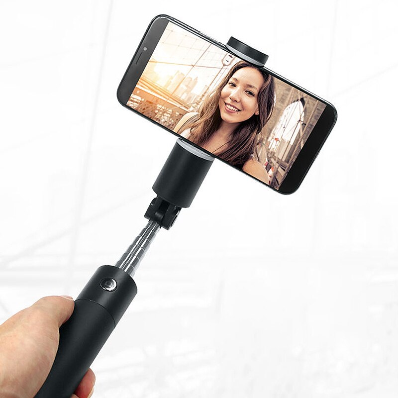 Portable Selfie Stick Extendable Bluetooth Selfie Stick with Remote Control for iPhone