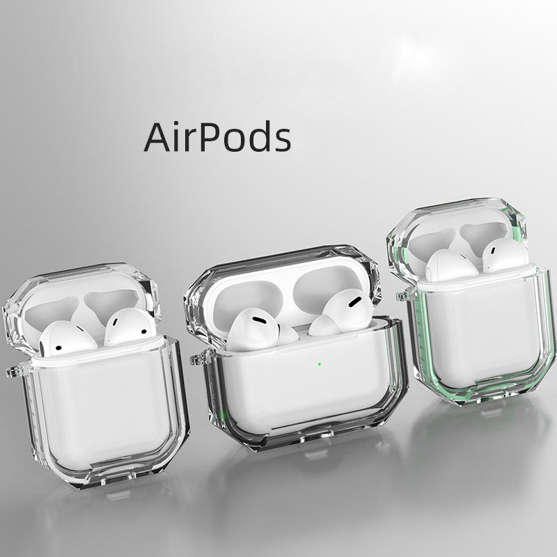 Custodia per auricolari per Mela AirPods pro Custodia trasparente antipolvere protettiva per Airpod 1 2 3 coperchio protettiva antiurto