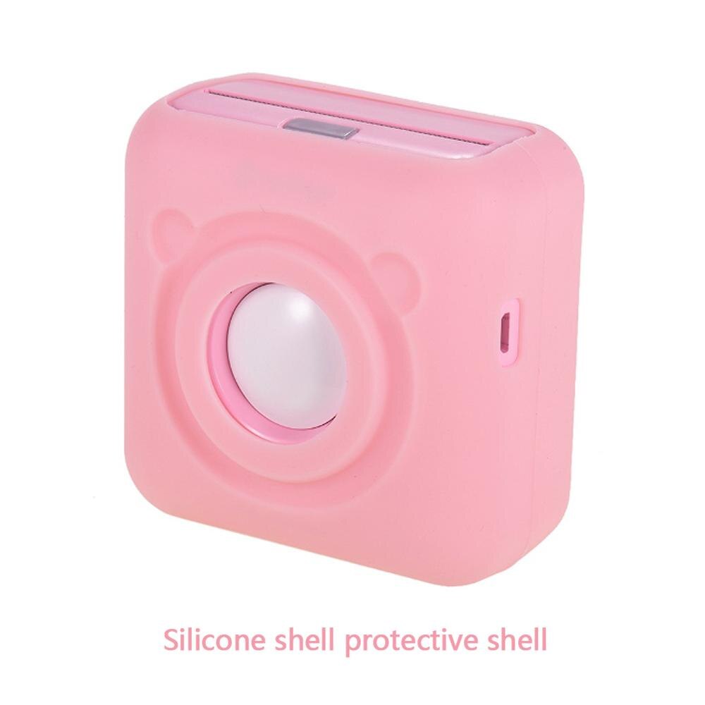 for PeriPage A6 Thermal Printer Soft Silicone Case with Strap Waterproof Anti Dust Shockproof Anti-Scratch Protective Case Cover