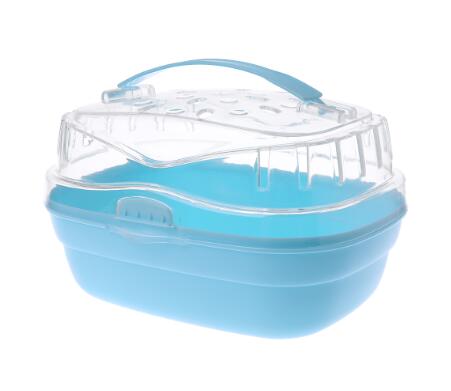 Klatka dla chomika nosidełko dla zwierząt domowych przenośne małe zwierzę świnka morska wyjdź z pudełka: niebieski