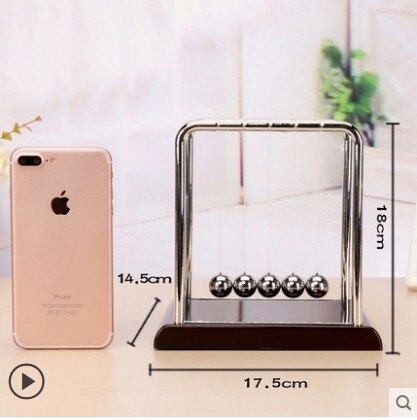 Vierkante haakjes newtons wieg slinger ballen eindeloos entertainment stalen balansbal wetenschap slinger educatief bureau speelgoed: Groot