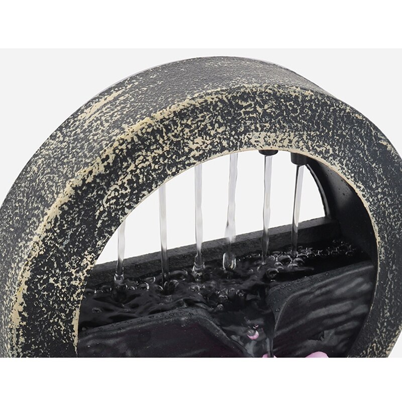 Minimalist Fountain Indoor Waterfall Desktop Lucky Feng Shui Meditation Waterfall Fountain