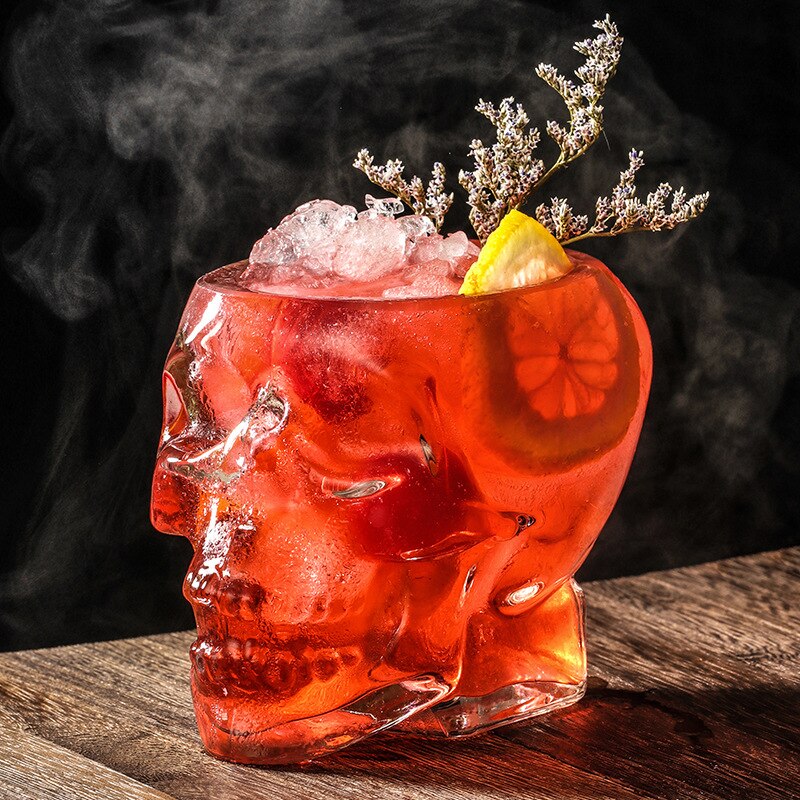 80-350ml ins glasskalle vinglas whisky sprit specialformad personlighet halloween vinglas cocktailglas