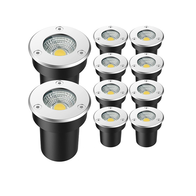 Ip67 vattentäta led-trädgårdsbelysning markbelysning 5w 10w 15w nedgrävd belysning trädgårdsgång golvbelysning 220v 110v dc12v