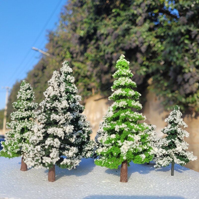 1:87 Schaal Ceder Model Pine Bomen Ceder Landschap Miniatuur Treinspoorweg Layout Dioramas Diy Venster Kerst Dag Decoratie
