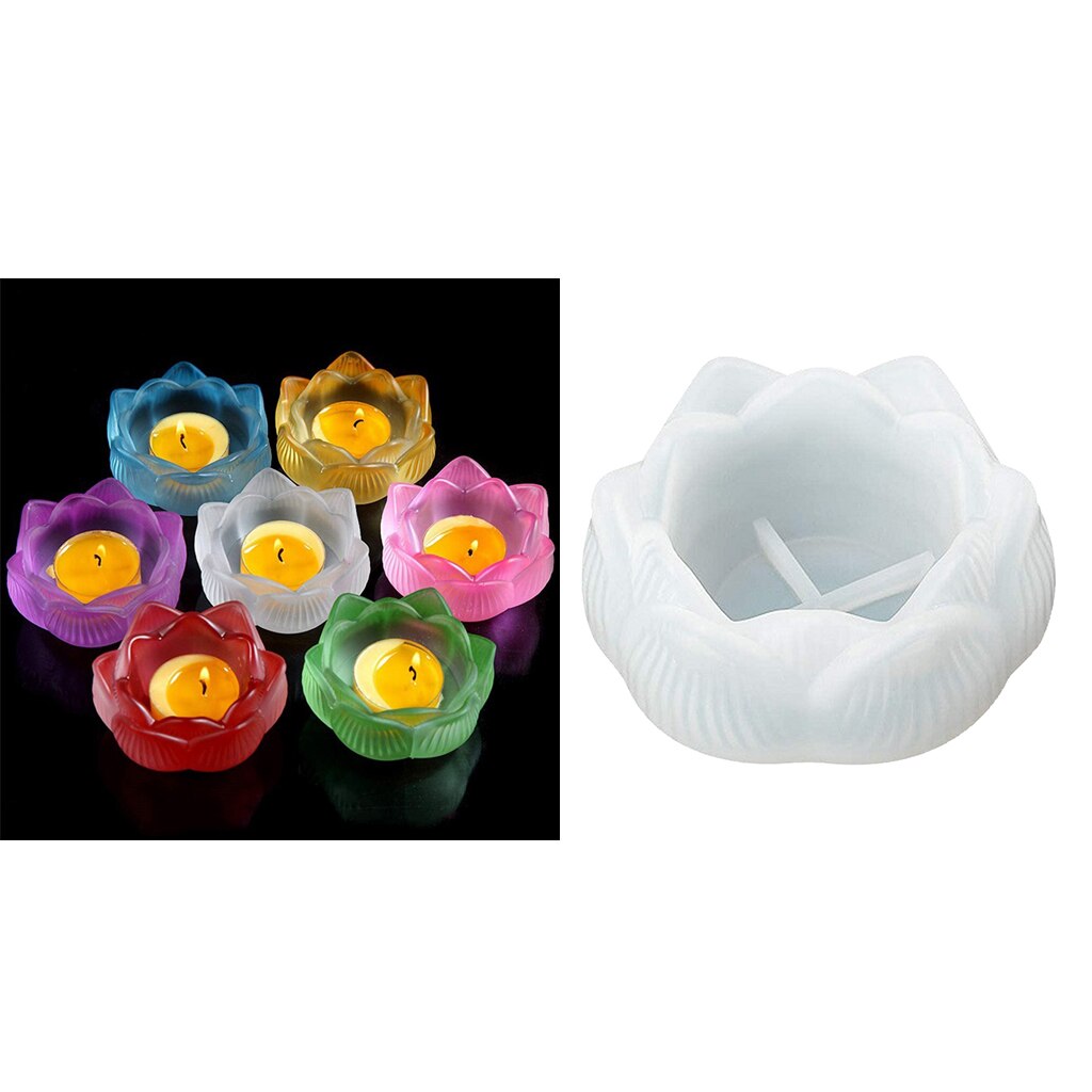 Lotus sieradendoos mal asbak maken siliconen hars mal, kandelaar epoxy mal voor het maken van sieraden hars mallen