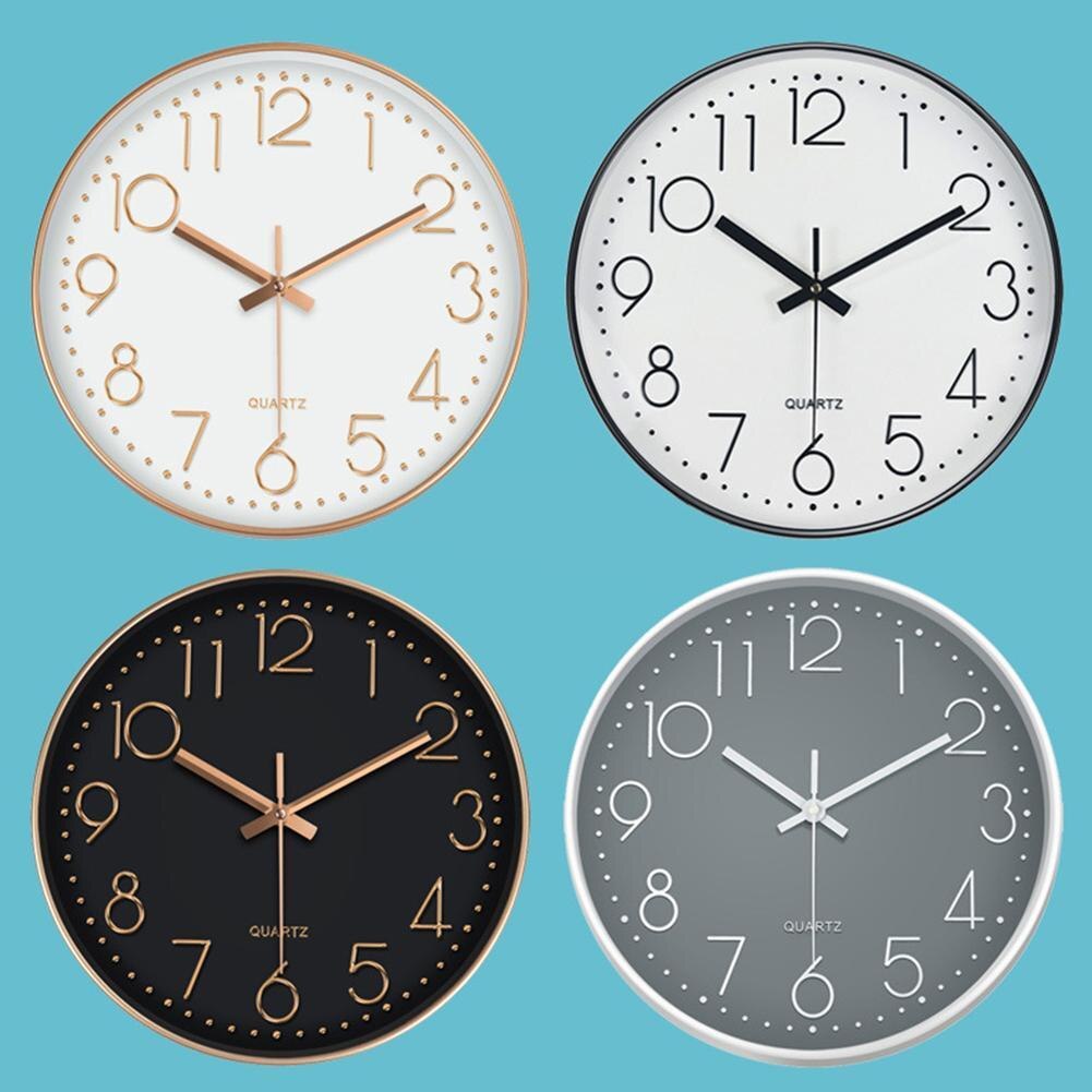 Świecący zegar okrągły zegar cyfrowy cichy zegarek kwarcowy 10 ''zegary ścienne proste wiszące zegary ścienne dekoracja robić domu robić sypialni