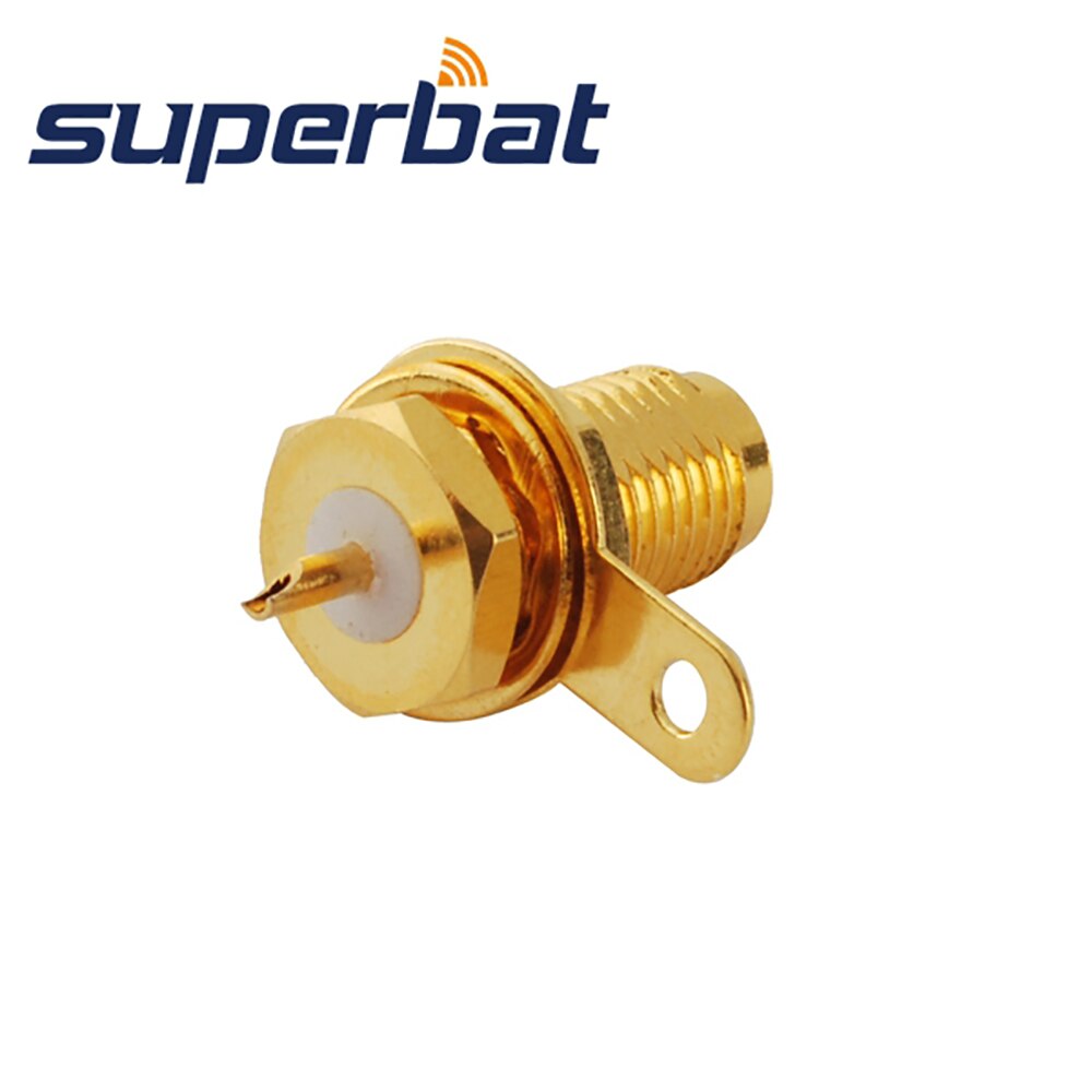 Superbat – montage sur panneau femelle SMA, 10 pièces, avec écrou et coupe à souder, connecteur Coaxial RF, cloison droite pour antenne de routeur Wlan