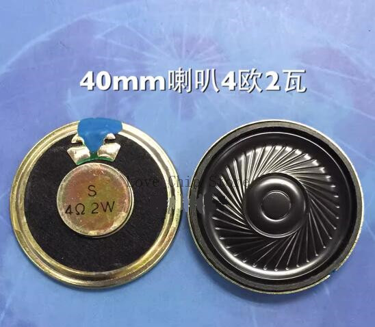 2 STKS ultradunne Mini speaker 4/8 ohm 3 watt 2 W 3 W 8R 4R speaker Diameter 40 MM 4 CM dikte 5.5 MM Luidspreker: Black