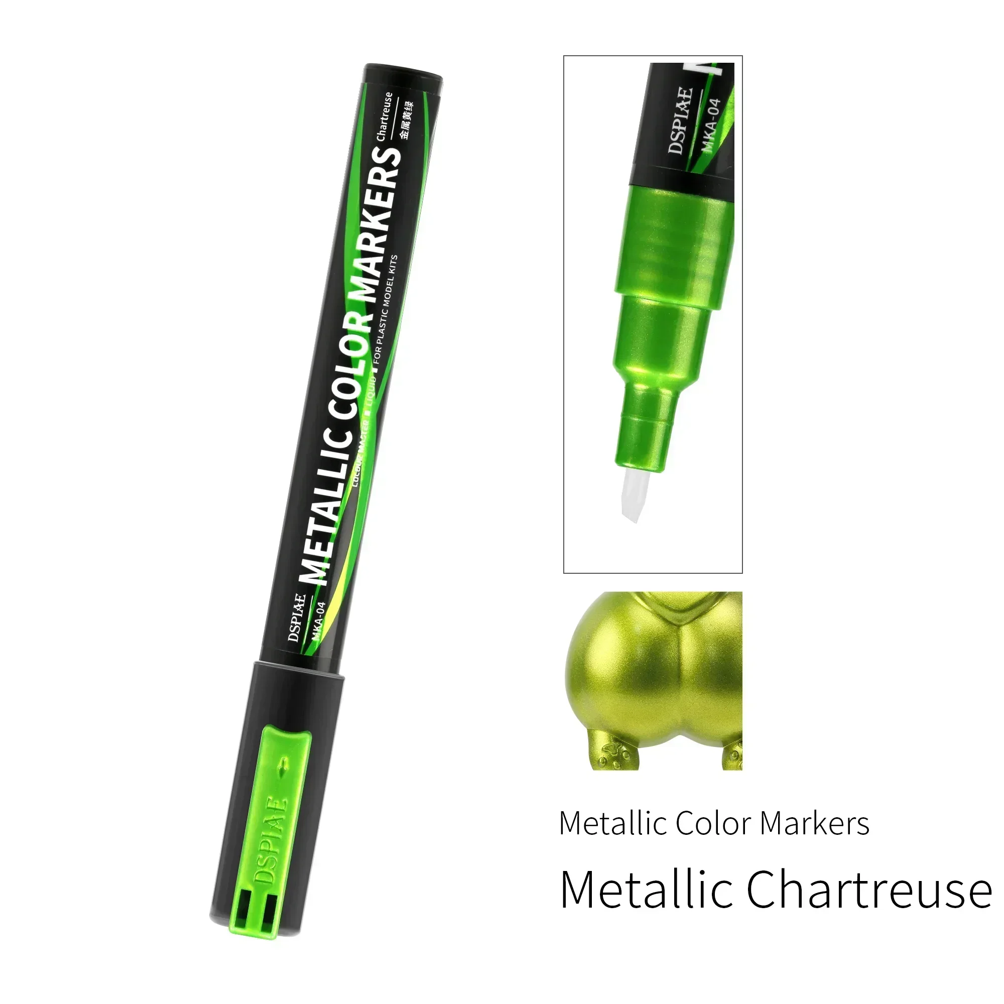 DSPIAE MKA-Stylo pinceau super métallique pour modèle Gundam Mech, 12 couleurs, tête souple à base d'eau, respectueux de l'environnement exécutif: Rouge