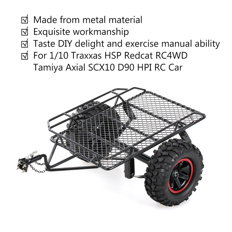 Metal RC Trailer Hopper Frame Simulation for 1/10 Rock Crawler Truck Trail Traxxas TRX-4 TRX4 Axial SCX10 RC4WD D90 CC01